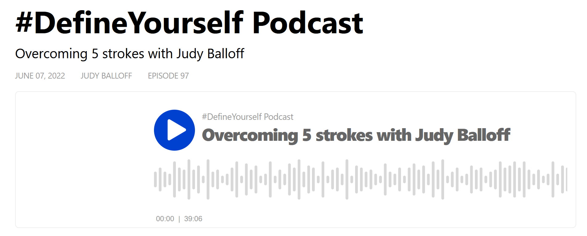 define yourself podcast