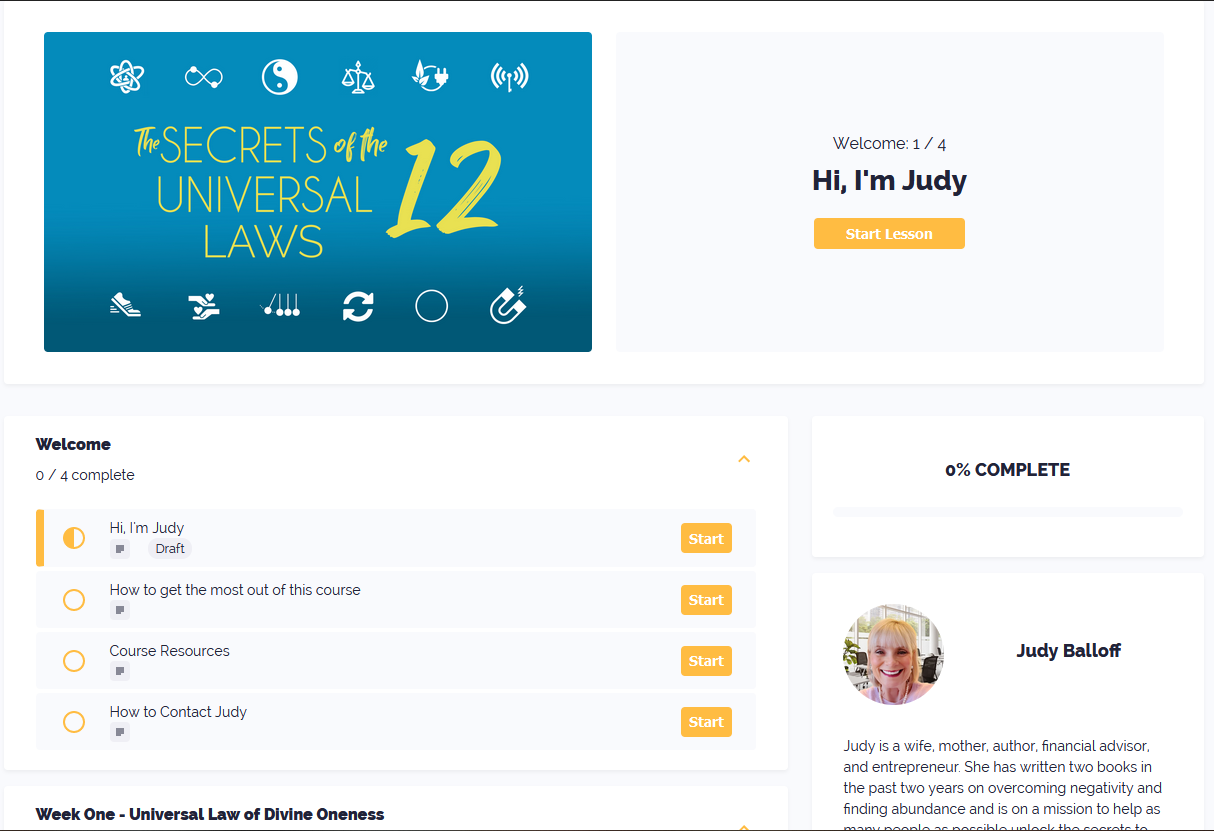 12 universal laws course screenshot